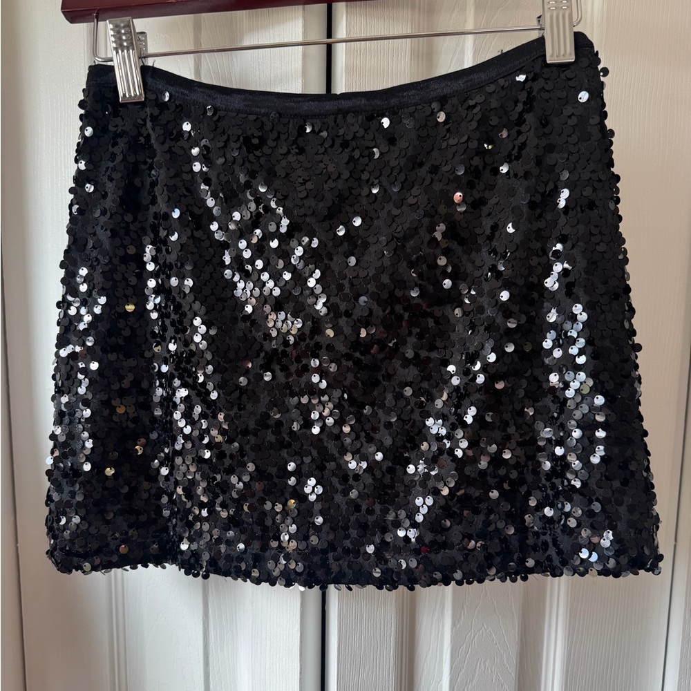 Studio Y Black Sequin Mini Skirt